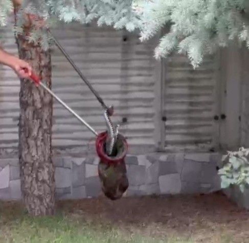 EVİN BAHÇESİNDE DUVARA SIKIŞAN YILAN KURTARILDI
