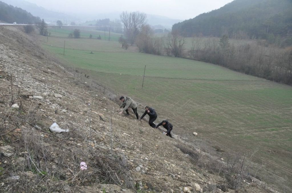 YOLDAN ÇIKAN OTOMOBİL TARLAYA UÇTU: 1 YARALI