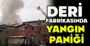 DERİ FABRİKASINDA YANGIN PANİĞİ