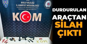 DURDURULAN ARAÇTAN SİLAH ÇIKTI
