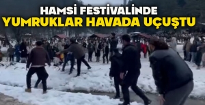 HAMSİ FESTİVALİNDE YUMRUKLAR HAVADA UÇUŞTU