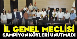 İL GENEL MECLİSİ ŞAMPİYON KÖYLERİ UNUTMADI