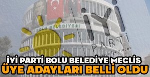 İYİ PARTİ BOLU BELEDİYE MECLİS ÜYE ADAYLARI BELLİ OLDU