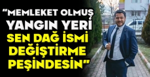 KARAGÖZ “MEMLEKET OLMUŞ  YANGIN YERİ SEN DAĞ İSMİ  DEĞİŞTİRME  PEŞİNDESİN”