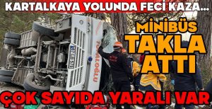 KARTALKAYA YOLUNDA FECİ KAZA... ÇOK SAYIDA YARALI VAR