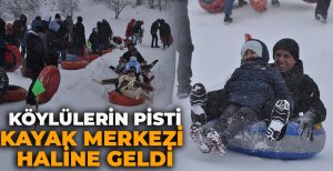 KÖYLÜLERİN PİSTİ KAYAK MERKEZİ HALİNE GELDİ