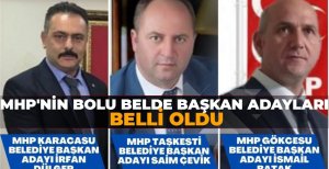 MHP'NİN BOLU BELDE BAŞKAN ADAYLARI BELLİ OLDU