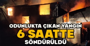 ODUNLUKTA ÇIKAN YANGIN 6 SAATTE SÖNDÜRÜLDÜ