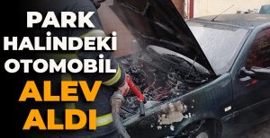 PARK HALİNDEKİ OTOMOBİL ALEV ALDI