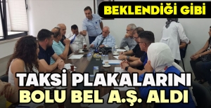 TAKSİ PLAKALARINI BOLU BEL A.Ş. ALDI