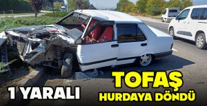 TOFAŞ HURDAYA DÖNDÜ: 1 YARALI