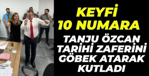 ZAFERİNİ GÖBEK ATARAK KUTLADI
