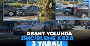 ABANT YOLUNDA ZİNCİRLEME KAZA: 3 YARALI