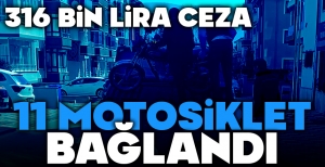 BOLU'DA 11 MOTOSİKLETE CEZA YAĞDI...