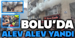BOLU'DA 5 KATLI APARTMANDA YANGIN ÇIKTI: 1'İ ÇOCUK 2 KİŞİ DUMANLAR ARASINDA KALDI