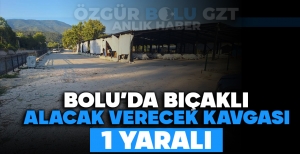 BOLU'DA BIÇAKLI ALACAK VERECEK KAVGASI: 1 YARALI