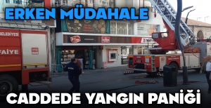 BOLU'DA CADDEDE YANGIN PANİĞİ...