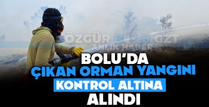 BOLU'DA ÇIKAN ORMAN YANGINI KONTROL ALTINA ALINDI