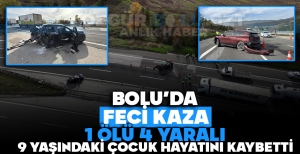 BOLU'DA FECİ KAZA: 1 ÖLÜ 4 YARALI