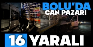 BOLU'DA FECİ KAZA, 16 KİŞİ YARALANDI....