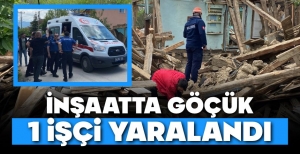 BOLU'DA İNŞAATTA GÖÇÜK... 1 YARALI