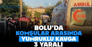 BOLU'DA KOMŞULAR ARASINDA YUMRUKLU KAVGA: 3 YARALI