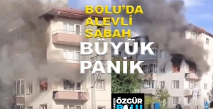 BOLU'DA KORKUTAN YANGIN... ALEV ALEV YANDI...