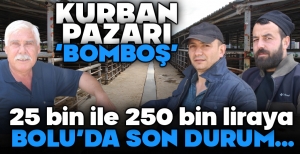 BOLU'DA KURBAN PAZARI SESSİZ...