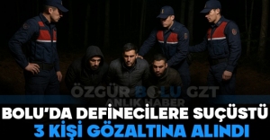 BOLU'DA ORMANDA KAÇAK KAZI YAPAN 3 KİŞİ SUÇÜSTÜ YAKALANDI