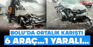 BOLU'DA ORTALIK KARIŞTI... 6 ARAÇ 3 FARKLI KAZA....