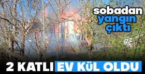 BOLU'DA SABAH SAATLERİNDE BİR AİLE EVSİZ KALDI...