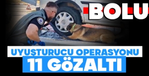 BOLU'DA UYUŞTURUCU OPERASYONU, 11 KİŞİ GÖZALTINA ALINDI