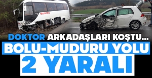 BOLU'DA YİNE O YOLDA FECİ KAZA... DOKTOR ARKADAŞLARI KOŞTU GELDİ...