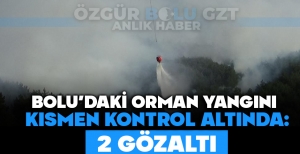 BOLU'DAKİ ORMAN YANGINI KISMEN KONTROL ALTINDA: 2 GÖZALTI