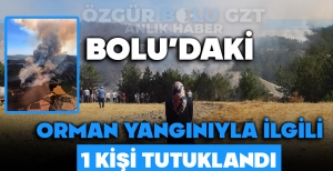 BOLU'DAKİ ORMAN YANGINIYLA İLGİLİ 1 KİŞİ TUTUKLANDI