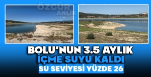 BOLU'NUN 3.5 AYLIK İÇME SUYU KALDI. SU SEVİYESİ YÜZDE 26
