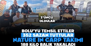 BOLU'YU TEMSİL ETTİLER: NATURE IN CARP TAKIMI 188 KİLO BALIK YAKALADI