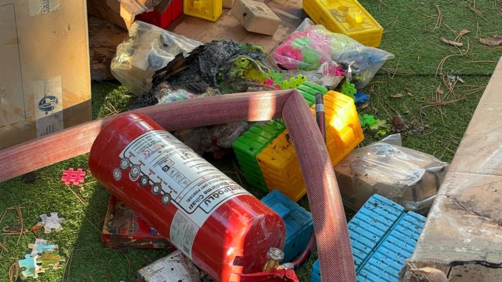 BOLU'DA ANAOKULUNDA YANGIN....