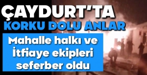 ÇAYDURT'TA HAREKETLİ SAATLER.. MAHALLE HALKI VE İTFAİYE SEFERBER OLDU