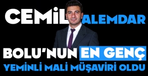 CEMİL ALEMDAR, BOLU’NUN EN GENÇ YEMİNLİ MALİ MÜŞAVİRİ OLDU