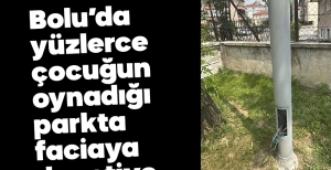 ÇOCUK PARKINDA TEHLİKE SAÇAN GÖRÜNTÜ....