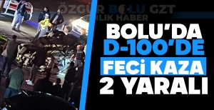 D-100'DE FECİ KAZA: 2 YARALI