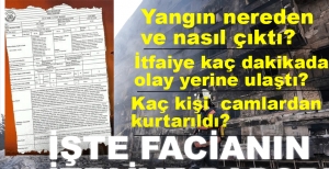 FACİANIN İTFAİYE RAPORU AÇIKLANDI....