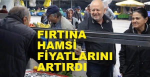 FIRTINA HAMSİ FİYATLARINI ARTIRDI....