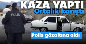 İKİ OTOMOBİL ÇARPIŞTI, ORTALIK KARIŞTI