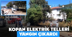 KOPAN ELEKTRİK TELLERİ YANGIN ÇIKARDI