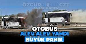 MİDİBÜS ALEV ALEV YANDI