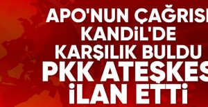 TERÖR ÖRGÜTÜ PKK ATEŞKES İLAN ETTİ...