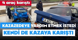 ÜNİVERSİTE YOLUNDA 4 ARAÇ BİRBİRİNE GİRDİ...