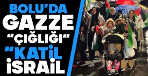 YÜZLERCE KİŞİ KATİL İSRAİL'E TEPKİ GÖSTERDİ